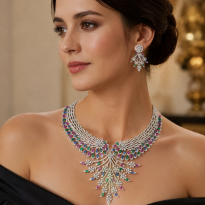 Rainbow Royale Statement Necklace Set