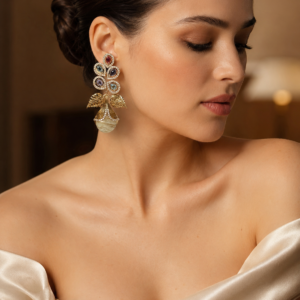Multicolor Floral Leaf Statement Earrings(E-9)