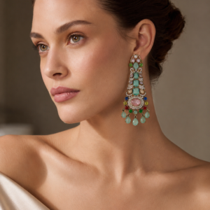 Multicolor Long Statement Earrings(E-26)