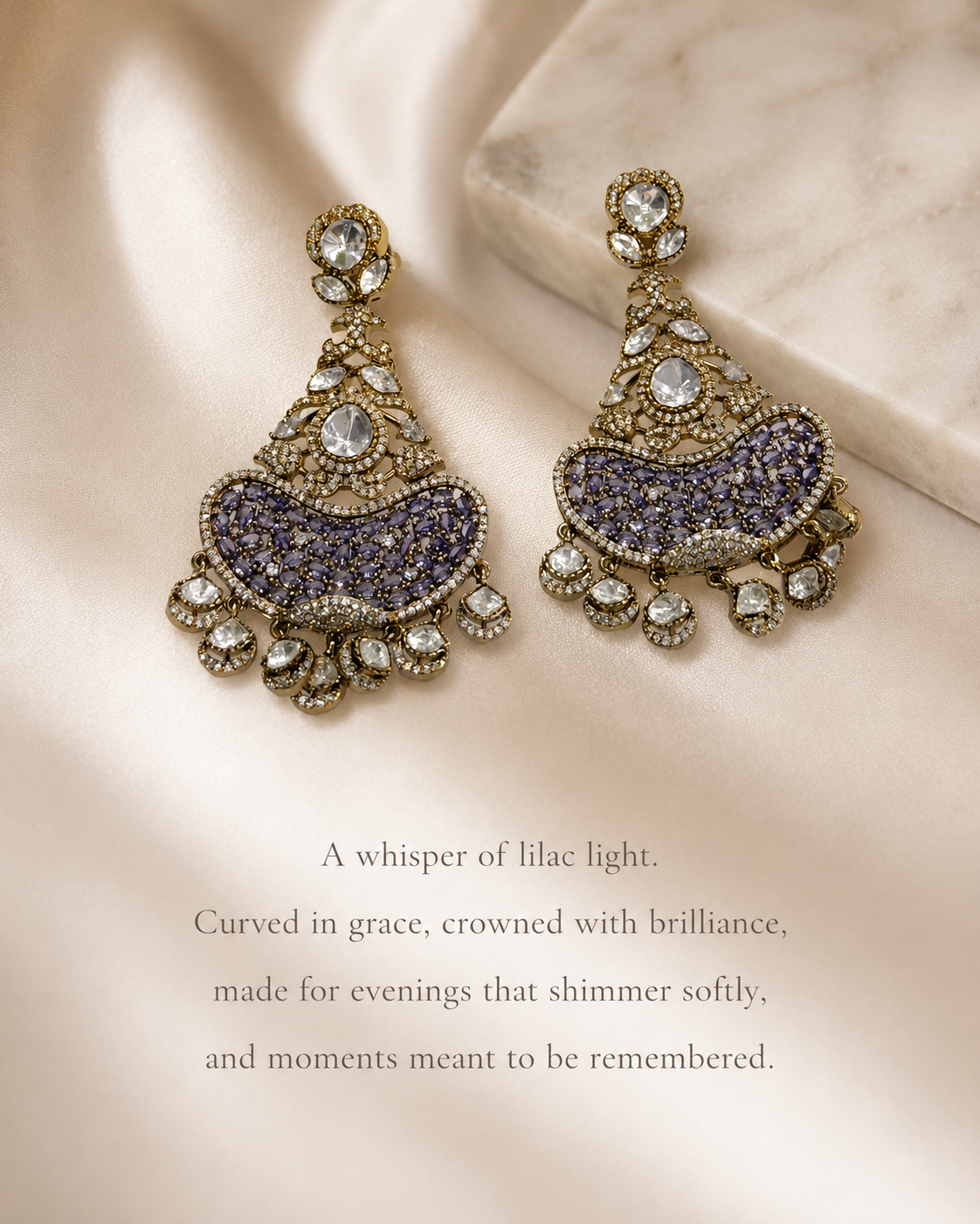 Antique Gold Filigree Chandbali Earrings(E-29) - Image 6