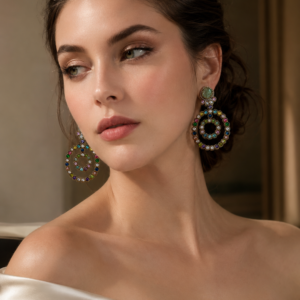 Multicolor Hoop Statement Earrings(E-16)