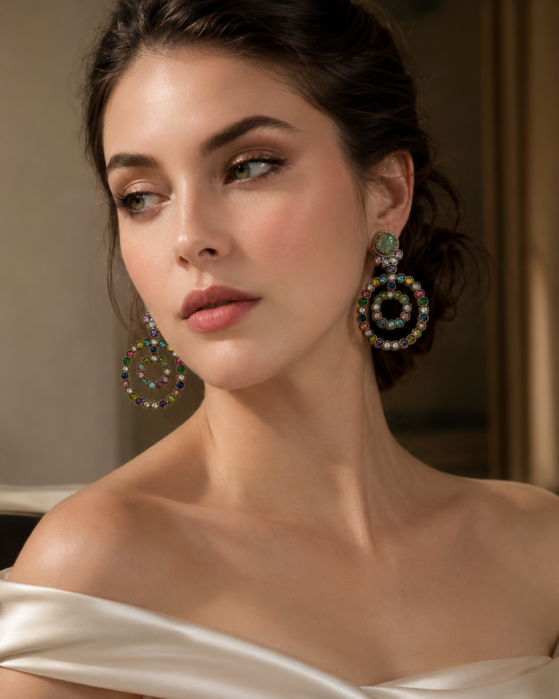 Multicolor Hoop Statement Earrings(E-16)