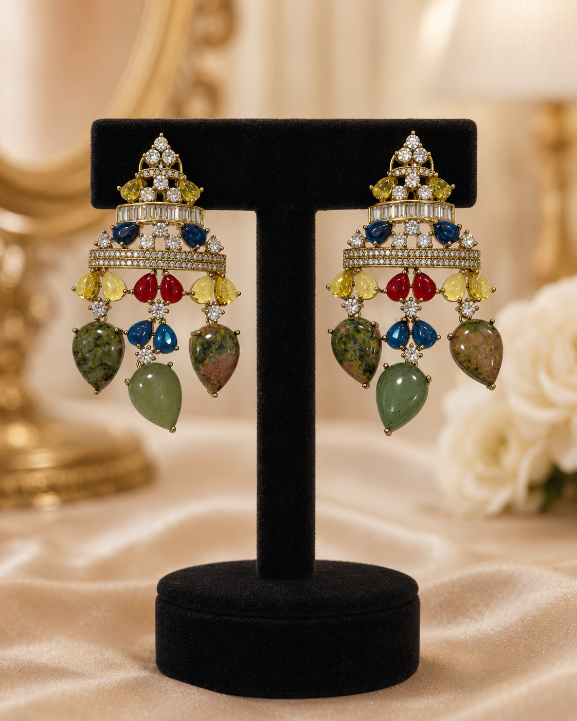 Multicolor Jhumka Drop Earrings(E-19) - Image 3