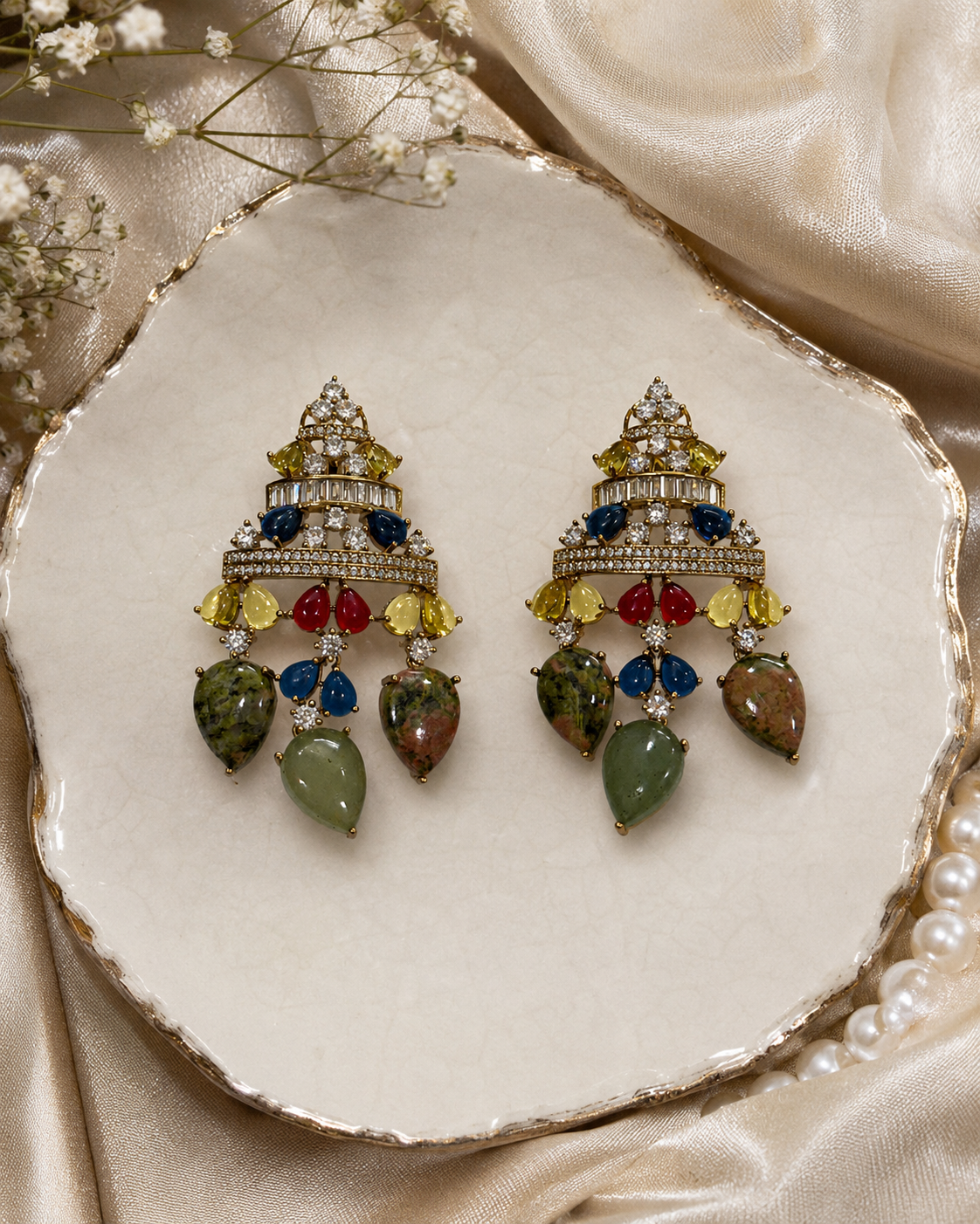 Multicolor Jhumka Drop Earrings(E-19) - Image 4