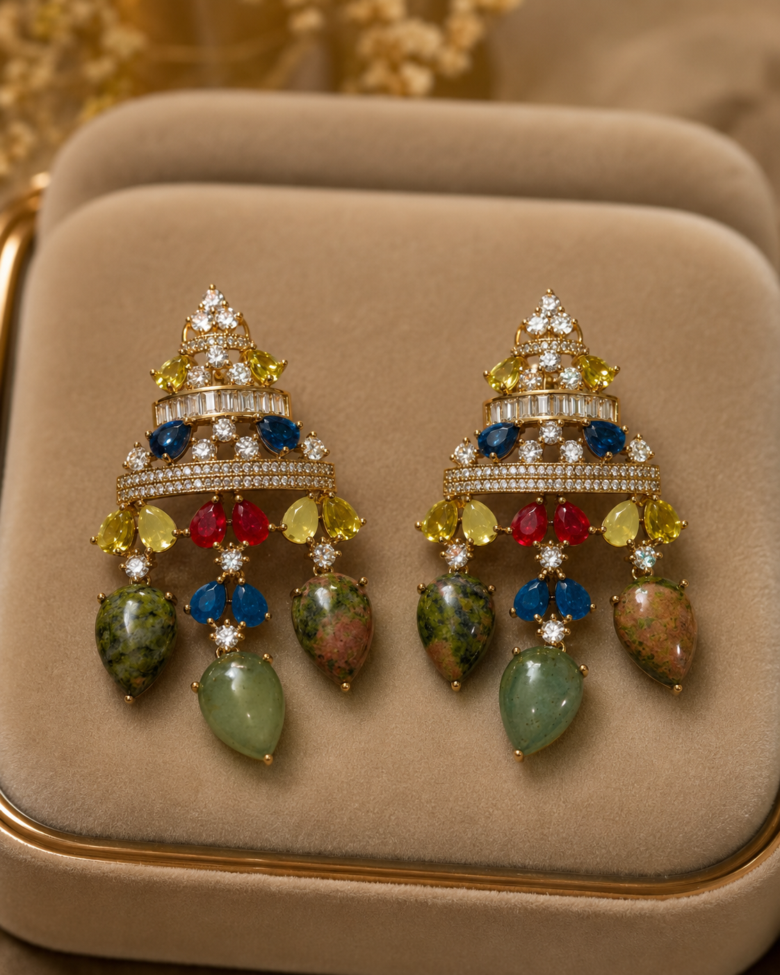 Multicolor Jhumka Drop Earrings(E-19) - Image 5