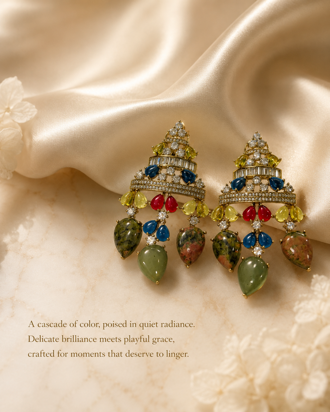 Multicolor Jhumka Drop Earrings(E-19) - Image 6