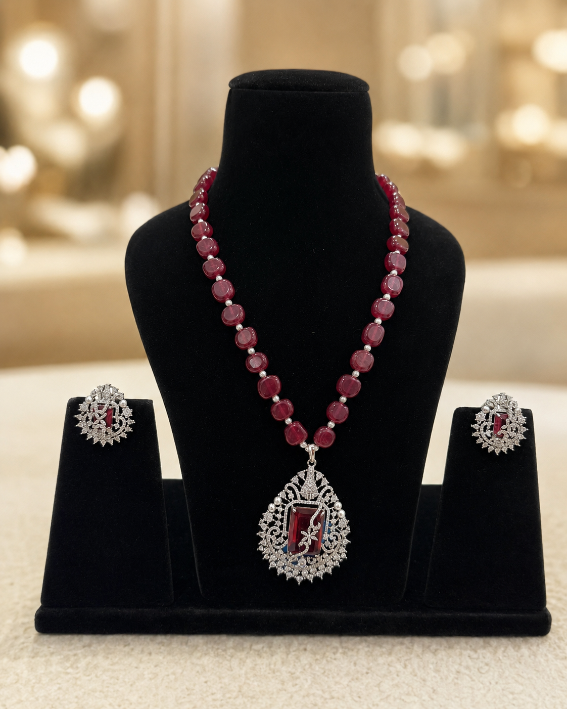 Ruby Royale Pendant Set - Image 2