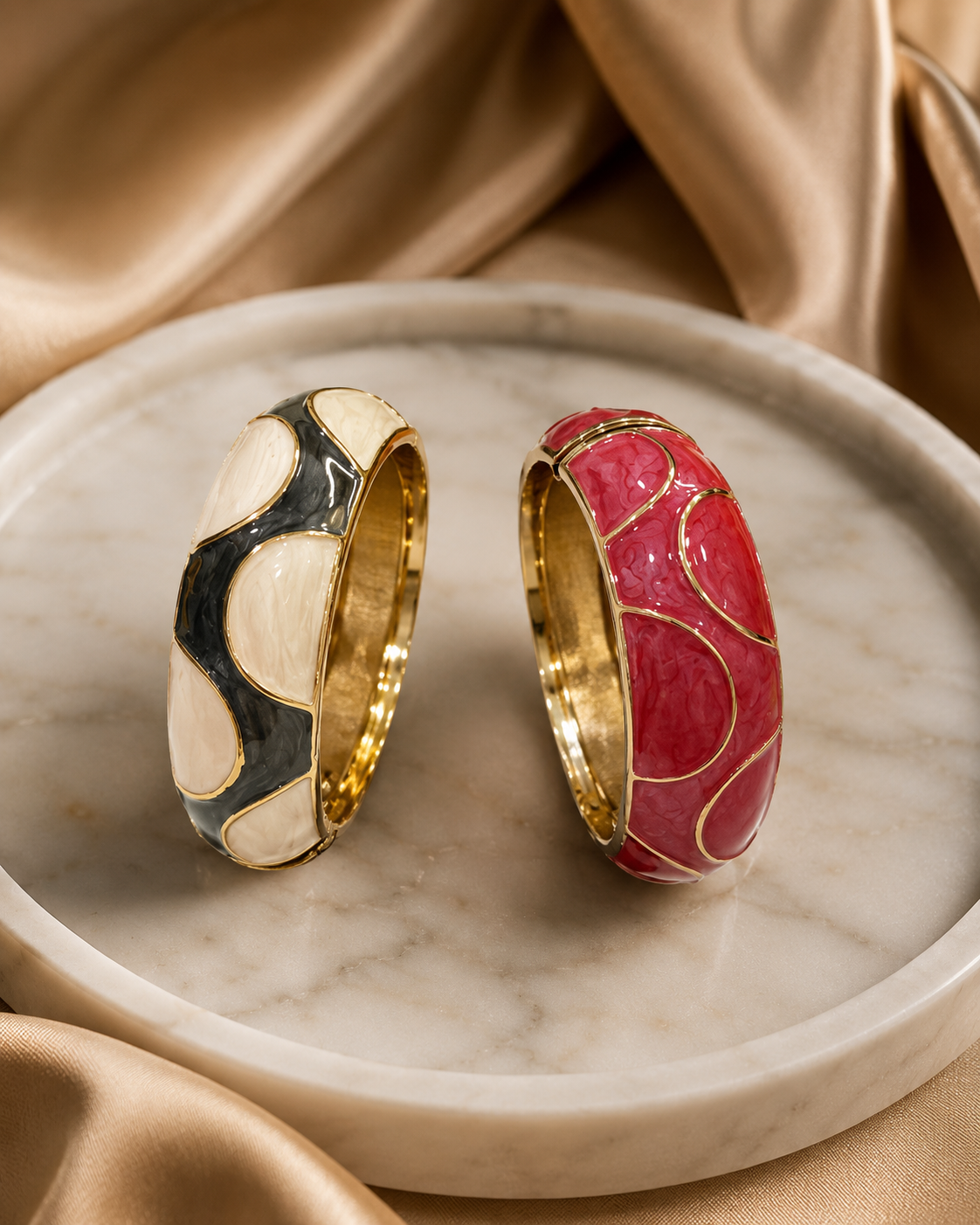 Contemporary Enamel Bangle Collection - Image 3