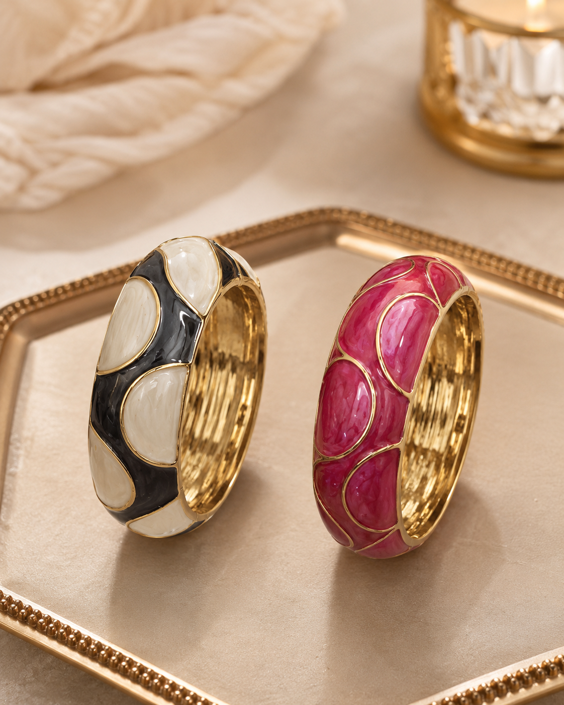 Contemporary Enamel Bangle Collection - Image 4