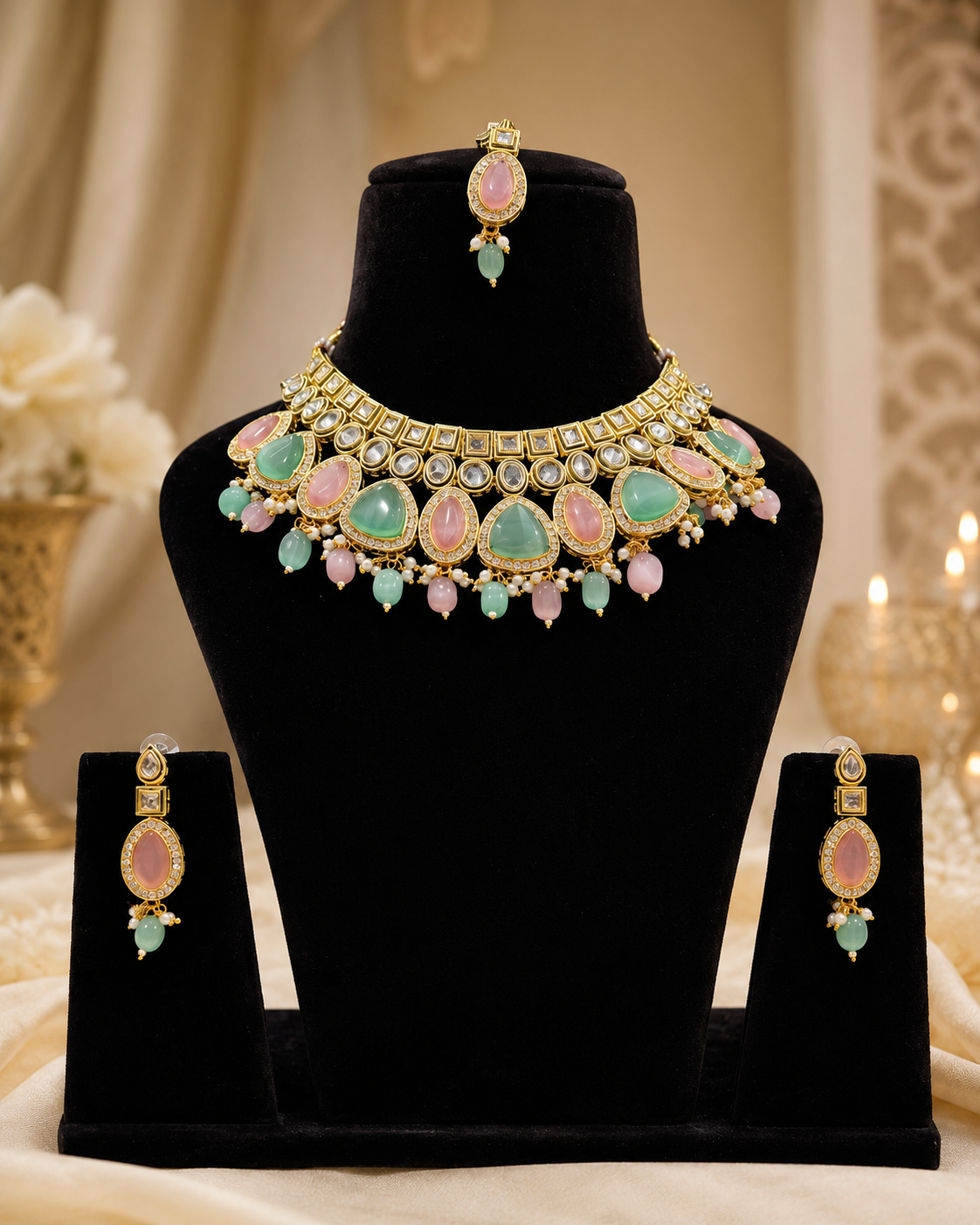 Pastel Royale Kundan Choker Set - Image 2