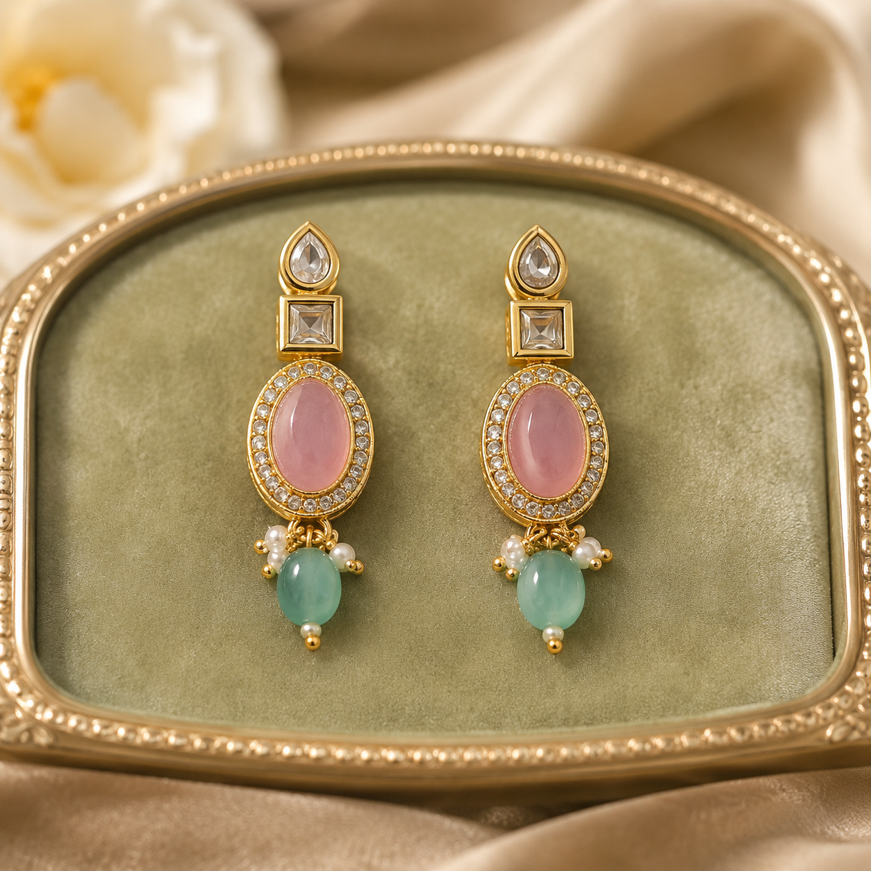 Pastel Royale Kundan Choker Set - Image 4